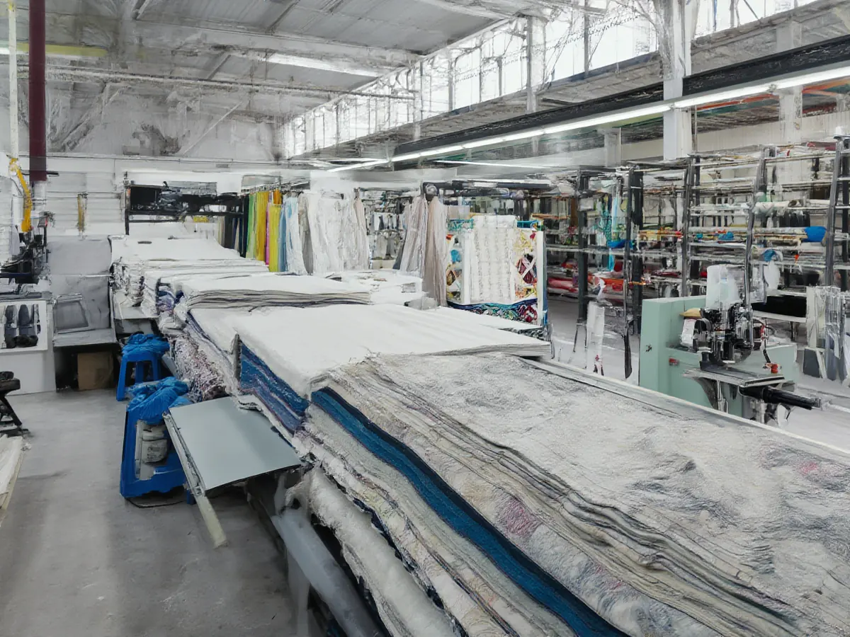Fabric cutting room