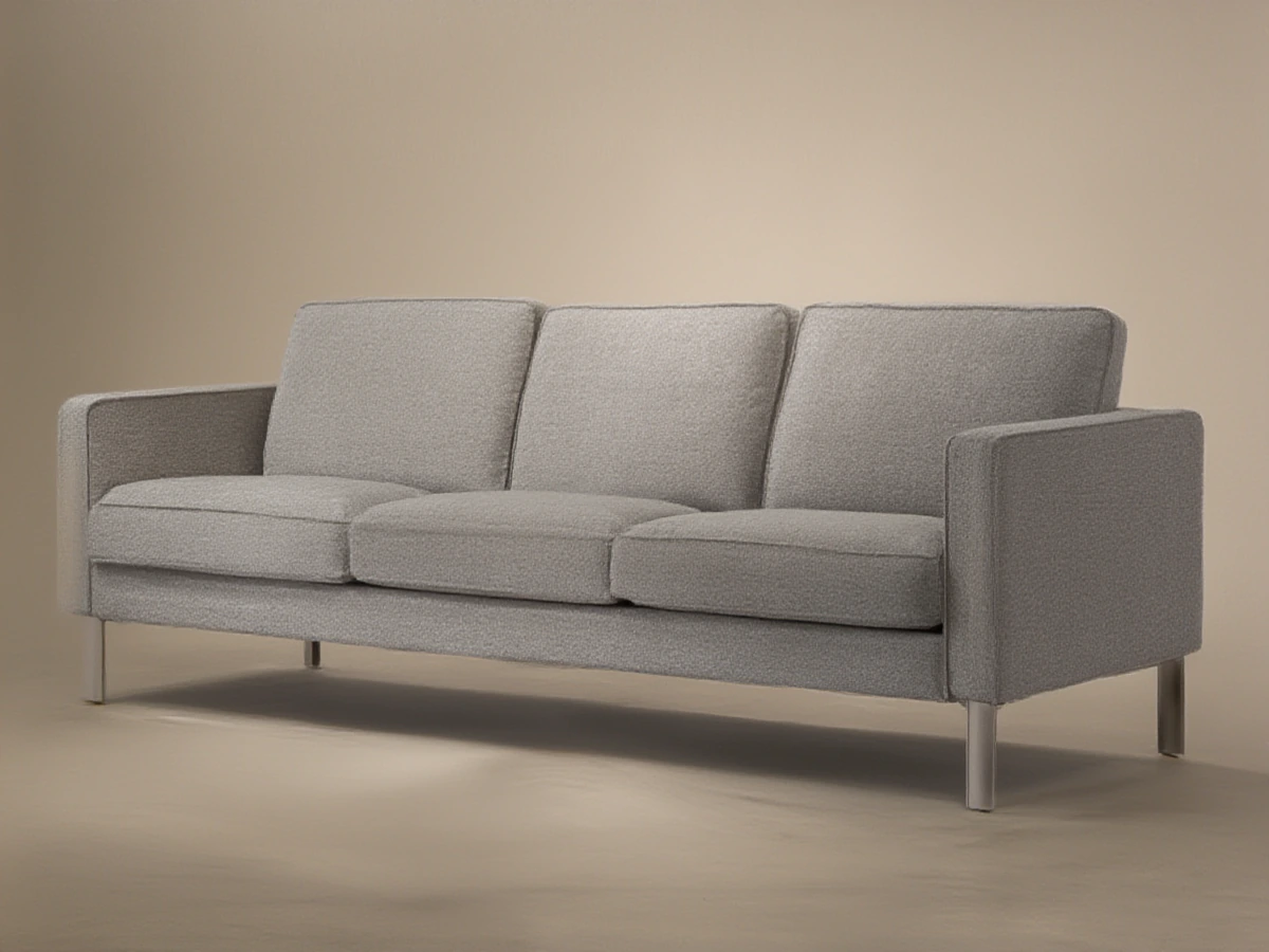 Living room collection — three-seat fabric sofa